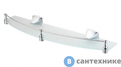 картинка Полка WasserKRAFT Wern K-2544 стеклянная с бортиком