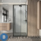 картинка Душевое ограждение Niagara Nova NG-34-10AGR-A90GR-34 (100х90х195) прямоугольник, раздвижная, графит,стекло прозрачное
