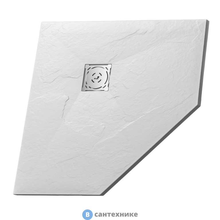 Душевой поддон RGW ST/T-W белый 80*80*2,3 трапеция (16155088-01), без сифона