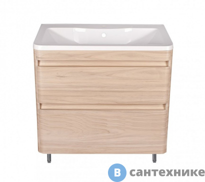 картинка Тумба под раковину Style line Атлантика 80, Люкс ясень перламутр, напольная PLUS (2000949229935)