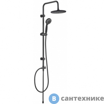 картинка Душевая стойка Aquanet AF300-70-R-B Passion R без смес, чёрн. мат (261836)