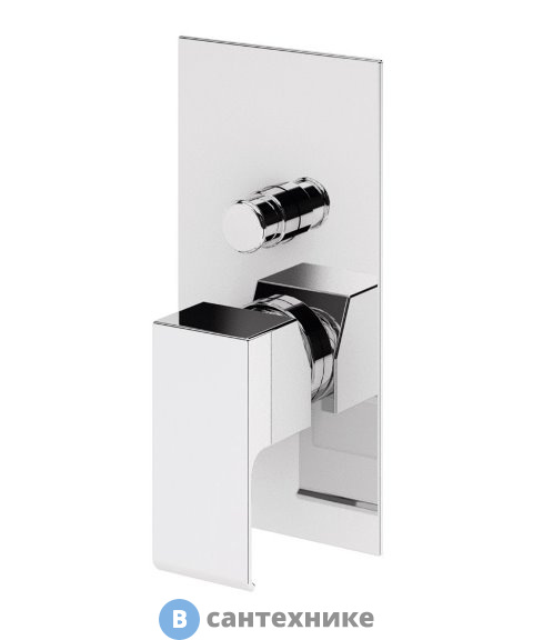 Смеситель Cezares PORTA-VDIM-01 встраиваемый, однорычажный для душа с переключателем, хром