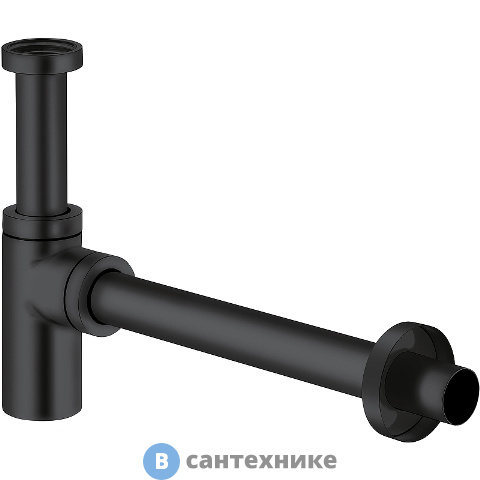 Сифон Kludi 1002039-00 для раковины, бутылочный, чёрный матовый