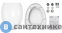 картинка Унитаз подвесной SANITA LUXE RINGO с сиденьем из дюропласта, системой soft close, clip up (RNGSLWH0104)