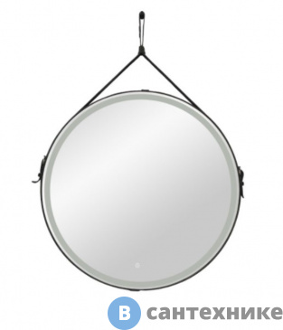 картинка Зеркало с подсветкой Art & MAX MILAN на ремне из черной кожи AM-Mil-1000-DS-F-Nero