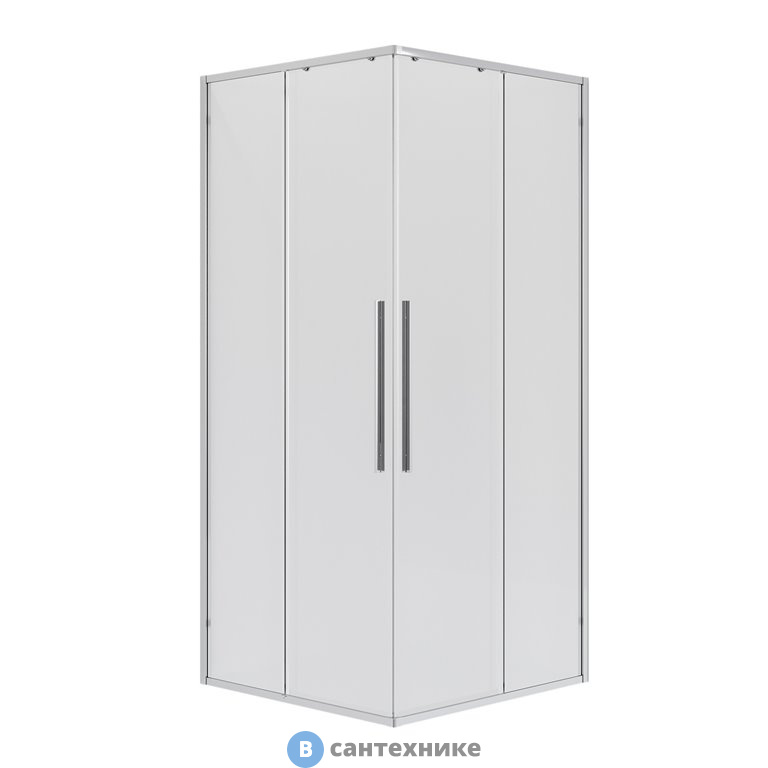 Душевое ограждение Niagara NG-6624-34 (100*100*195) квадрат, раздвижная, хром, стекло прозрачное, без поддона