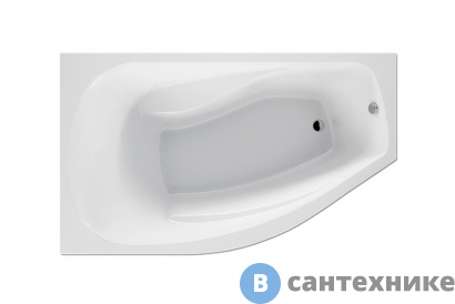 картинка Ванна акриловая МетаКам VENTA 1500х900 левая, на каркасе /ABS-012508/, без сифона
