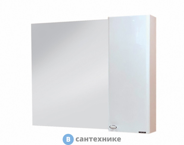 Зеркало-шкаф Comforty Неаполь-100 белый глянец