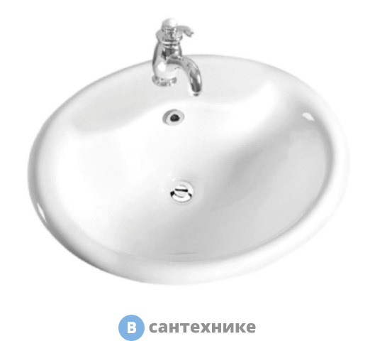 Раковина Art & MAX AM6300 керамическая полувстраиваемая