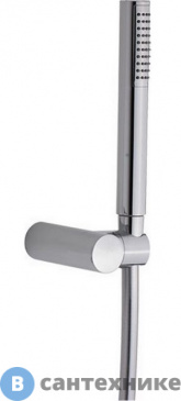 картинка Душевой гарнитур CISAL Shower DS01810021 хром (ручная лейка,шланг 150 см,держатель настенный для лейки)