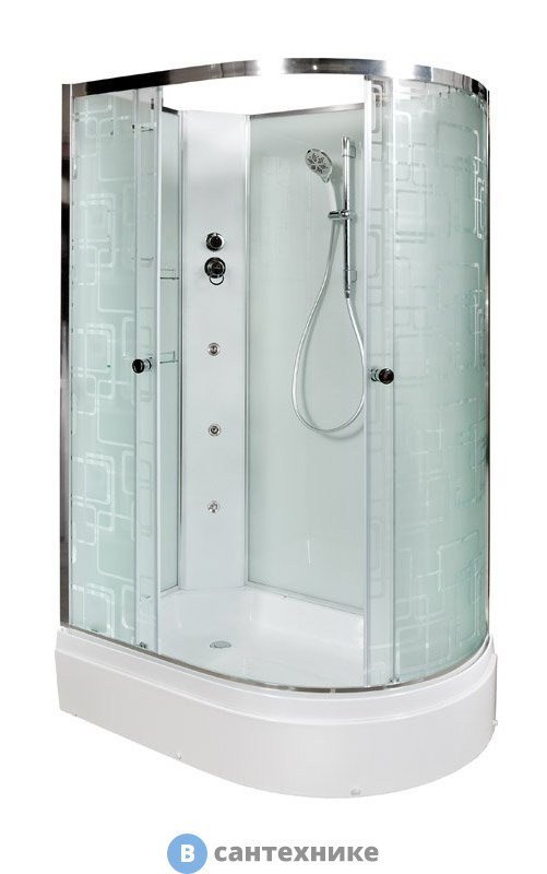 Душевая кабина Deto ЕМ2712 L N с гидромассажем (гм.) (120х80х208 см)