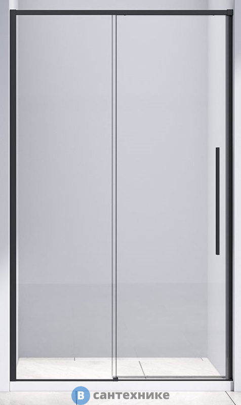 Душевая дверь Vincea Slim-N VDS-4SN130CLB, 1300, черный, стекло прозрачное