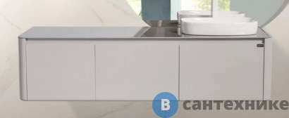 картинка Тумба с раковиной Black&White U915.1600R Blum металлический ящик (1594x545x400)