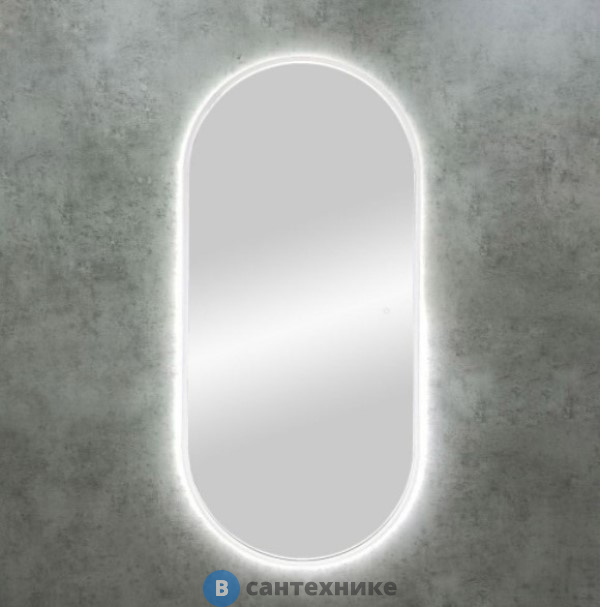 Зеркало с подсветкой Art & MAX Bari 700х1500 White AM-Bar-700-1500-DS-F-White