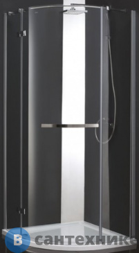 картинка Душевой уголок Cezares BERGAMO-W-R-1-90-ARCO-C-Cr-R-IV (900x900x2000) без поддона