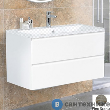 картинка Тумба под раковину BelBagno ACQUA подвесная с двумя выкатными ящиками, Pino Scania, 1200x450x500 (ACQUA-1200-2C-SO-PS)