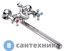 Смеситель Potato Р2365-35 универсальный с прямым плоским изливом и переключателем для душа