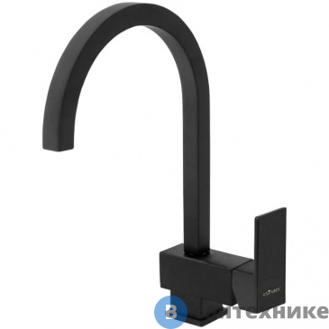 картинка Смеситель Cezares UNIKA-LSM1-A-NOP-W0 для раковины однорычажный, высокий, без донного клапана, черный матовый