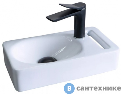 картинка Раковина подвесная GID-ceramic N9262 белый (400х220х90)
