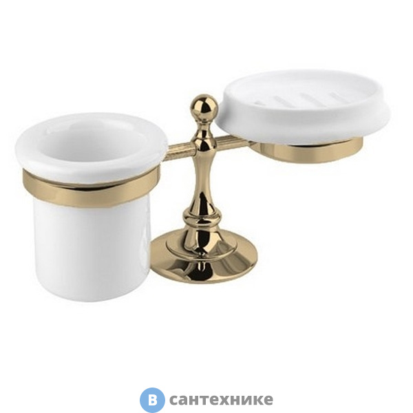 Стакан Cezares OLIMP-STT-02-M и мыльница настольные, бронза