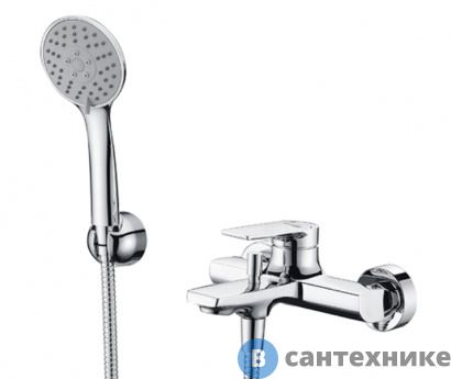 картинка Смеситель WasserKRAFT Lopau 3201 для ванны с коротким изливом латунь, хромоникелевое покрытие