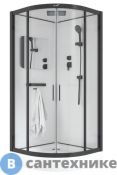 Душевая кабина Cerutti VIVA91B (90x90x215) с низким поддоном, переднее стекло прозрачное