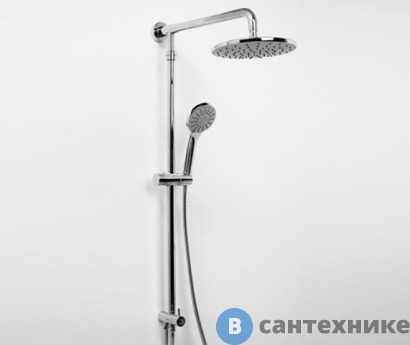 картинка Душевая стойка WasserKRAFT A066 85/120х57,5 см латунь, нержавеющая сталь, хромоникелевое покрытие