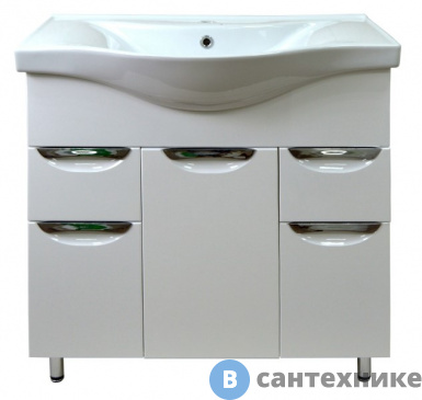 картинка Тумба Loranto Стиль-80/2 (800*850*460) с раковину Basic 80 (7080) (CS00070446)