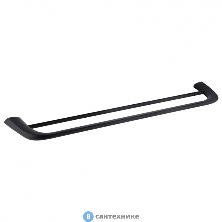 Полотенцедержатель ABBER Nord AA1553B двойной чёрный матовый