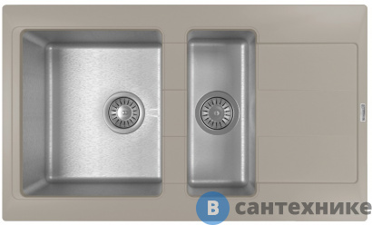 картинка Кухонная мойка FLORENTINA Комби 860 К, Грей (21.410.D0860.305)