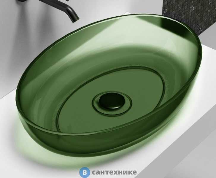 Раковина ABBER Kristall AT2801Emerald зеленая