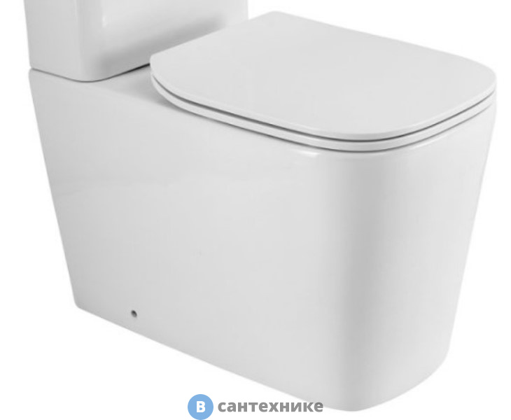 Унитаз BelBagno ALBANO BB120CPR/BB120SC безободковый с сиденьем, без бачка