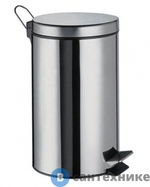 картинка Ведро WasserKRAFT K-635 5 л хромоникелевое покрытие, нержавеющая сталь, ABS - пластик