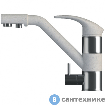 картинка Смеситель Polygran ДУО 694302 кухонный №14 серый