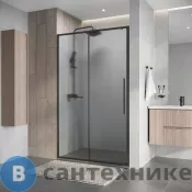 Дверь в нишу Niagara Nova NG-34-L11CHGR (110х195) графит, раздвижная влево, стекло шиншилла