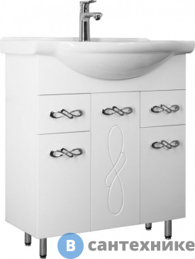 картинка Тумба под умывальник Style line Венеция 75 (2 ящ.) (4650134472981)