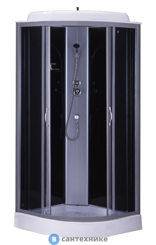 Душевая кабина Loranto CS-6691 G, 90*90*215, низ. серая