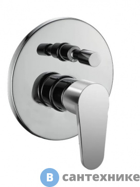 картинка Смеситель Orange Otto M22-500cr встраиваемый для ванны/душа, в комплекте внутренняя и наружная части