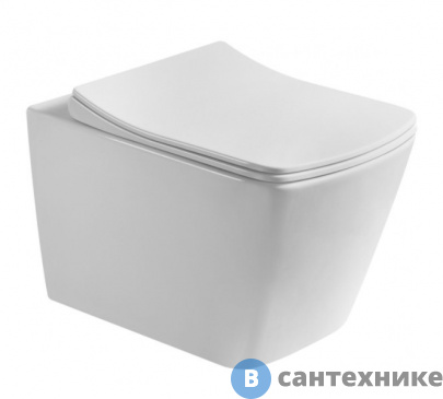 картинка Унитаз подвесной Art & MAX TECHNO AM9310CHR безободковый, без сиденья