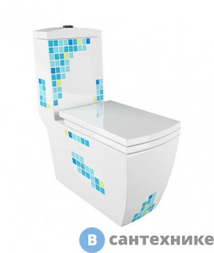 картинка Унитаз с бачком Arcus 050 белый MM моноблок (без сиденья)