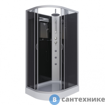картинка Душевая кабина Niagara NG-3512-14RBKTG (1200х800х2150) низкий поддон, стекло тонированное