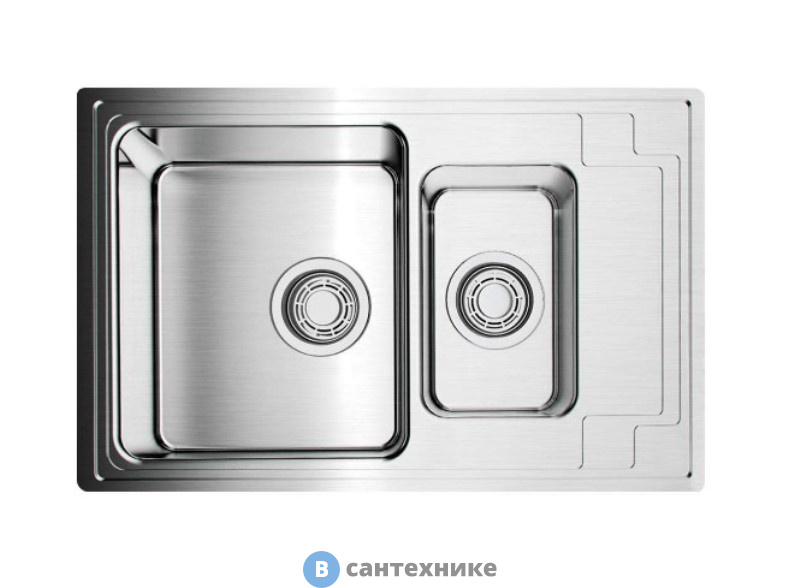 Кухонная мойка OMOIKIRI Mizu 78-2-IN унив./нерж.сталь (4973731)