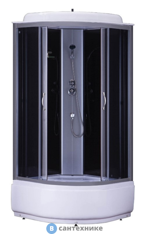 Душевая кабина Loranto CS-6680G 80*80*215 чёрная