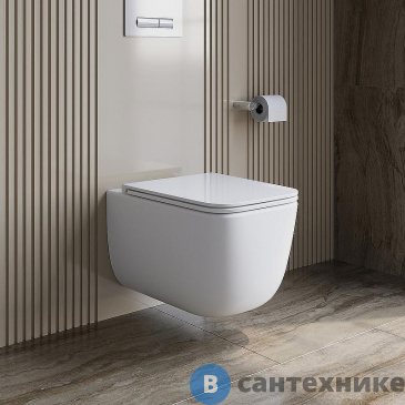 картинка Унитаз BelBagno LUCE-TOR BB076CH-TOR/SC подвесной безободковый с сиденьем дюропласт soft close