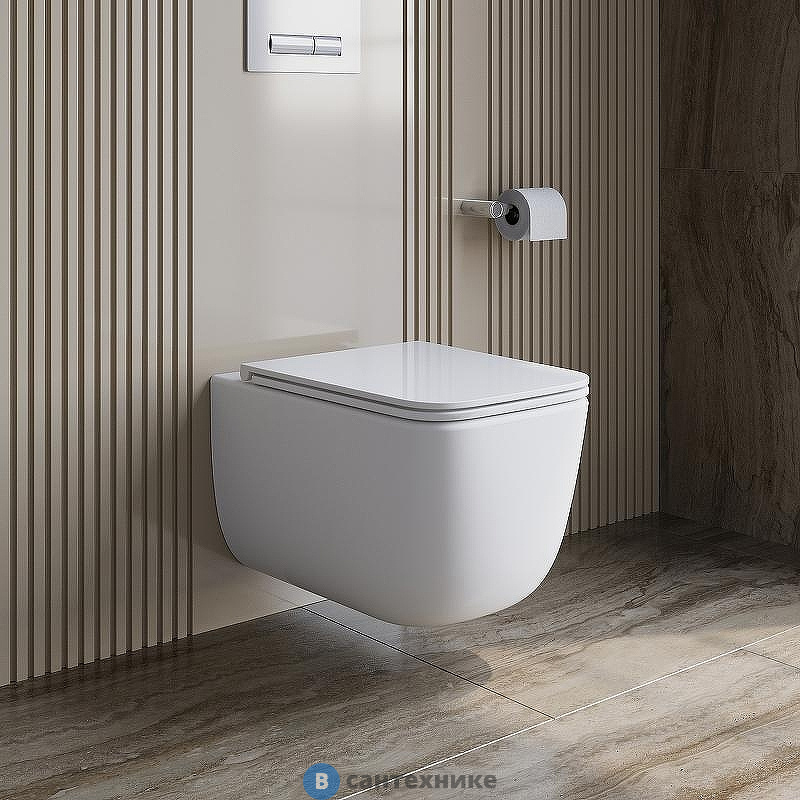 Унитаз BelBagno LUCE-TOR BB076CH-TOR/SC подвесной безободковый с сиденьем дюропласт soft close