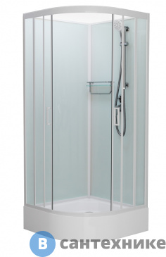 картинка Душевая кабина Frank F409/1 White средний поддон б/к (без крыши)