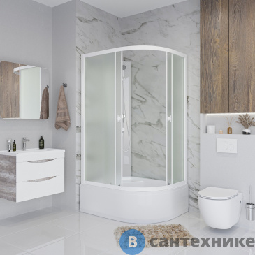 картинка Душевая кабина Niagara Promo P90/70/40L/MT/BK (900х700х1950)