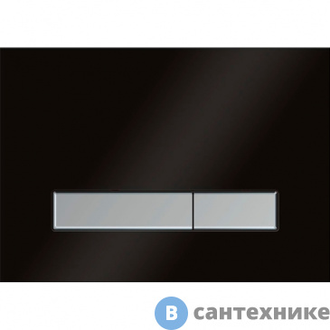 картинка Смывная клавиша KK-POL SPP/124/0/K Vitrum Grande V1, стекло (чёрный/сатин)