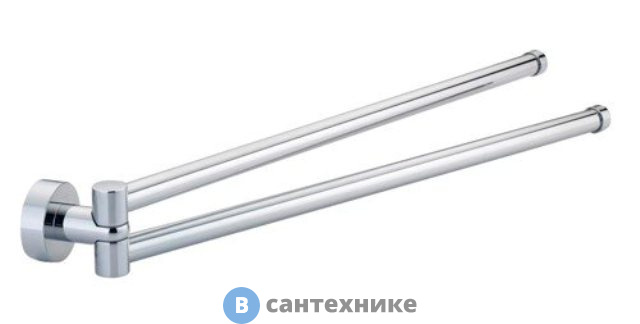 Держатель полотенец WasserKRAFT Donau K-9431 рога двойные металл, хромоникелевое покрытие