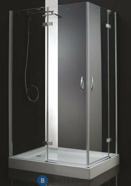 Душевой уголок Cezares BERGAMO-W-AH-2-100/90-C-Cr-L 1000x900x1950, без поддона